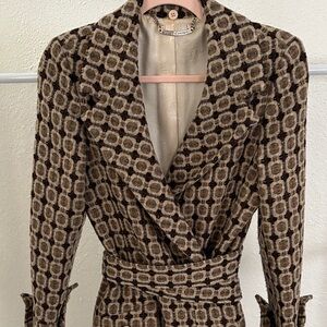 Vintage (90s) Juicy Couture Patterned Trench with Belt